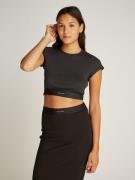 Calvin Klein T-shirt RIB CROP TEE met extra korte snit