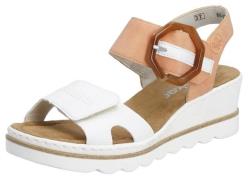 Rieker Sandaaltjes zomerschoen, sandaal, sleehak, met opvallende decor...