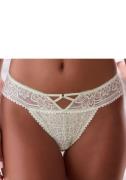 Lascana String met elegante cut-out van florale jacquardkant