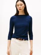 Tommy Hilfiger Shirt met lange mouwen SLIM 5X2 RIB BOAT-NK LS met boot...