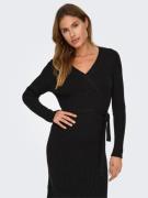 Only Gebreide jurk ONLVENLO L/S RIB WRAP DRESS RP KNT