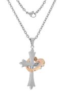 Firetti Ketting met hanger Halsketting sieraad cadeau kruis & hart "LI...