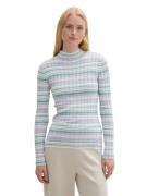 Tom Tailor Denim Gebreide trui met staande kraag en streeplook