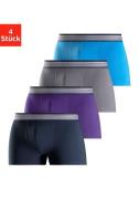 H.I.S Boxershort voor heren met gestreepte weefband (set, 4 stuks)