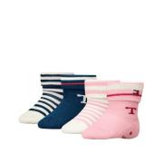 Tommy Hilfiger Sokken TH BABY SOCK 4P FOLD OVER STRIPE ECOM (Set van 4...