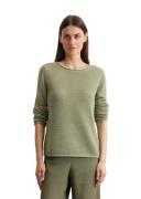 Marc O'Polo Trui met ronde hals met gerolde randen aan de ronde halsli...