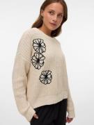 Vero Moda Trui met ronde hals VMLAURA LS O-NECK PULLOVER BOO