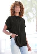 Lascana Blouse met korte mouwen in losse pasvorm, damesblouse, sportie...