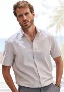 John Devin Overhemd met korte mouwen In linnen look, Structuurhemd met...