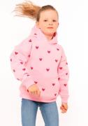 Zwillingsherz Hoodie Hearts Kids met geborduurde harten allover voor m...
