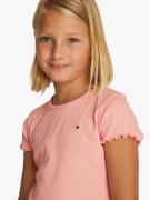 Tommy Hilfiger T-shirt ESSENTIAL RIB TOP met babylockranden en borduur...