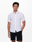ONLY & SONS Overhemd met korte mouwen ONSCAIDEN SS SOLID LINEN SHIRT N...