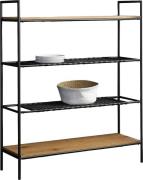 SalesFever Boekenkast 2 legplanken van matzwarte polyrotan