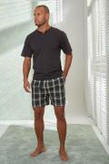 H.I.S Pyjama Pyjama met geruite geweven shorts (2-delig, 1 stuk)