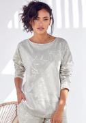 Lascana Sweatshirt met bloemige alloverprint, loungewear