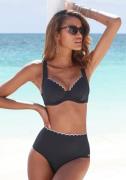 Lascana Highwaist-bikinibroekje Camilla met kleurcontrast