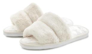 Vivance Slippers Pantoffel, pluche pantoffels, mule, open schoen,