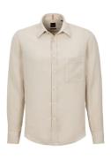 Boss Orange Linnen overhemd Relegant met merklabel