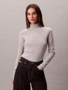 Calvin Klein Shirttop LS WOVEN LABEL TURTLENECK