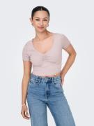 Only Shirt met korte mouwen ONLBETTY S/S V-NECK TOP CC JRS