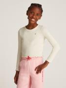 Tommy Hilfiger Shirt met lange mouwen SLUB KNIT TOP LS met golvende zo...