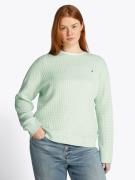 Tommy Hilfiger Curve Trui met ronde hals CRV CO CABLE C-NK LS SWEATER ...