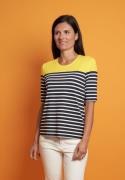 Seidel Moden T-shirt met colorblocking en streepjespatroon, made in ge...