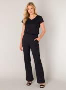 Base Level Stoffen broek Tori met uitlopende pijpen en stretch