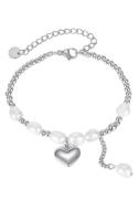 Firetti Edelstalen armband Sieraad cadeau hart & parels