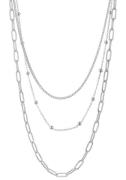 Firetti Edelstalen ketting Sieraad cadeau trio layerketting