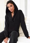 French Connection Hoodie met v-hals en brede kraag, loungewear