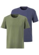 John Devin T-shirt van gestructureerde katoenkwaliteit - in 2-delige s...