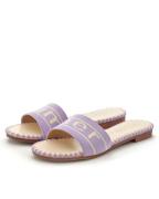 Lascana Slippers Mule, sandaal, open schoen van textiel met modieuze o...