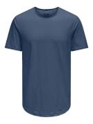 ONLY & SONS Shirt met ronde hals ONSBENNE LONGY SS TEE NF 7822 NOOS