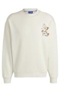 HUGO Blue Sweatshirt Nigotil Unisex, met grote rugprint