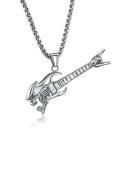 Firetti Ketting met hanger Sieraad cadeau gitaar, doodskop, gestructur...