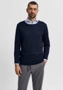 SELECTED HOMME Trui met ronde hals SLHROME LS KNIT CREW NECK NOOS