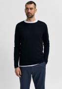 SELECTED HOMME Trui met ronde hals SLHROME LS KNIT CREW NECK NOOS