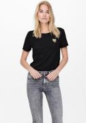 Only Shirt met korte mouwen ONLKITA – T-shirt met logo-print en ronde ...