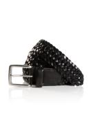 MONTI Leren riem 3,5 cm breed, business-casual, glad leer gevlochten