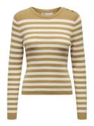 Only Trui met ronde hals ONLIBI LS STRIPE BUTTON O-NECK CC KNT