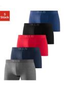 H.I.S Boxershort voor heren Logoweefband met 3D-effect (set, 5 stuks)