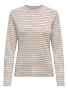 Only Shirt met lange mouwen ONLLYON L/S O-NECK TOP BOX CC JRS