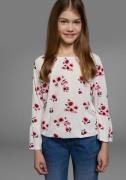 KIDSWORLD Shirt met carmenhals Shirt van viscose wijde pasvorm, met bl...