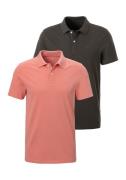John Devin Poloshirt met subtiele hoogwaardige logoborduursel - 2-pack...