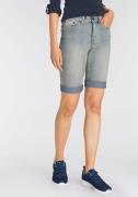 Arizona Jeansbermuda smalle pasvorm, opgerolde zoom, used-wassing, hog...