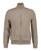 Gant Cardigan CASUAL COTTON ZIP CARDIGAN Met ribbels aan opstaande kra...