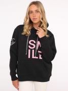 Zwillingsherz Hoodie Alissa met smile-print