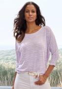 Lascana Shirt met 3/4 mouwen Met modieus zebra-patroon