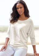 Lascana Shirt met 3/4 mouwen Met modieus zebra-patroon